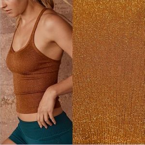 Free People Happiness Runs Lurex Tank In Kona. NWT! Sz M/L